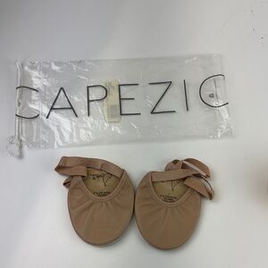 NIB Capezio Sophia Lucia Leather Pirouette Beige Ballet Slippers